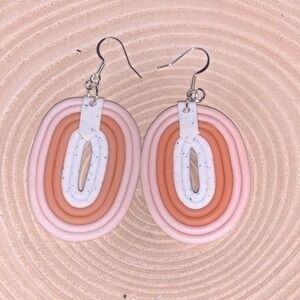 Handmade Clay Earrings Boho Chic Dangle‎ Drop Lightweight Fashion Jewelry